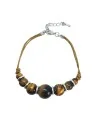 Pulsera preciosa con bolas de ojo de tigre natural 
