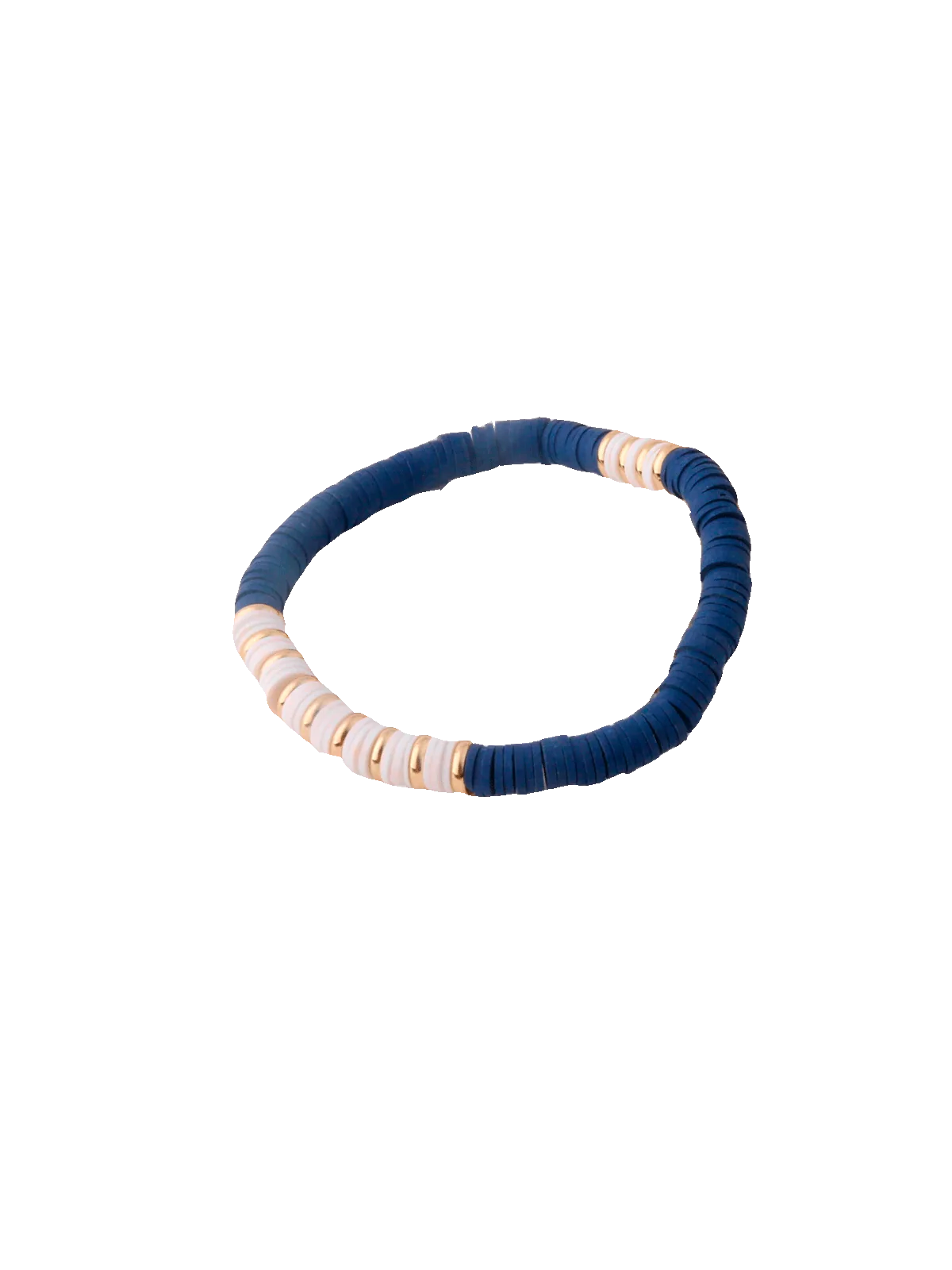 pulsera azul y dorada estilo surf 