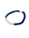 pulsera azul y dorada estilo surf 