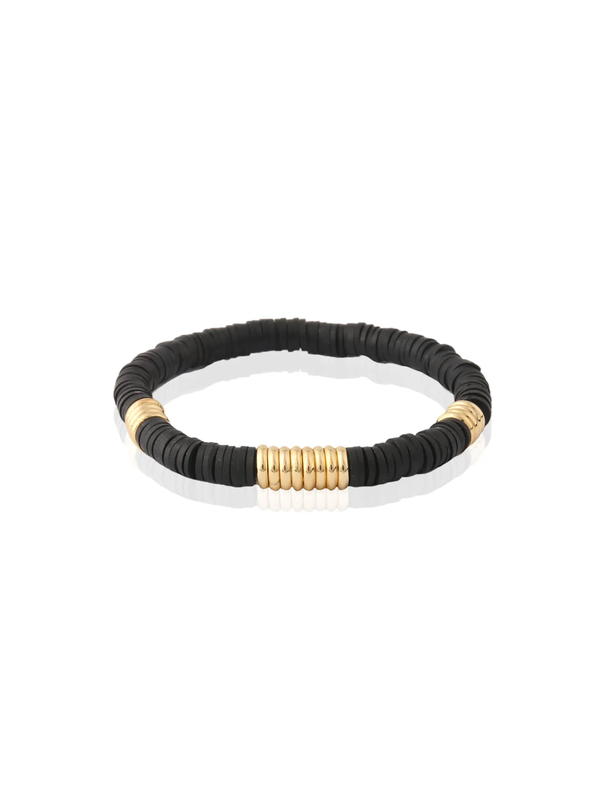 pulsera surf negra y dorada 