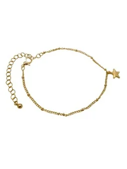 pulsera cadena dorada con estrella