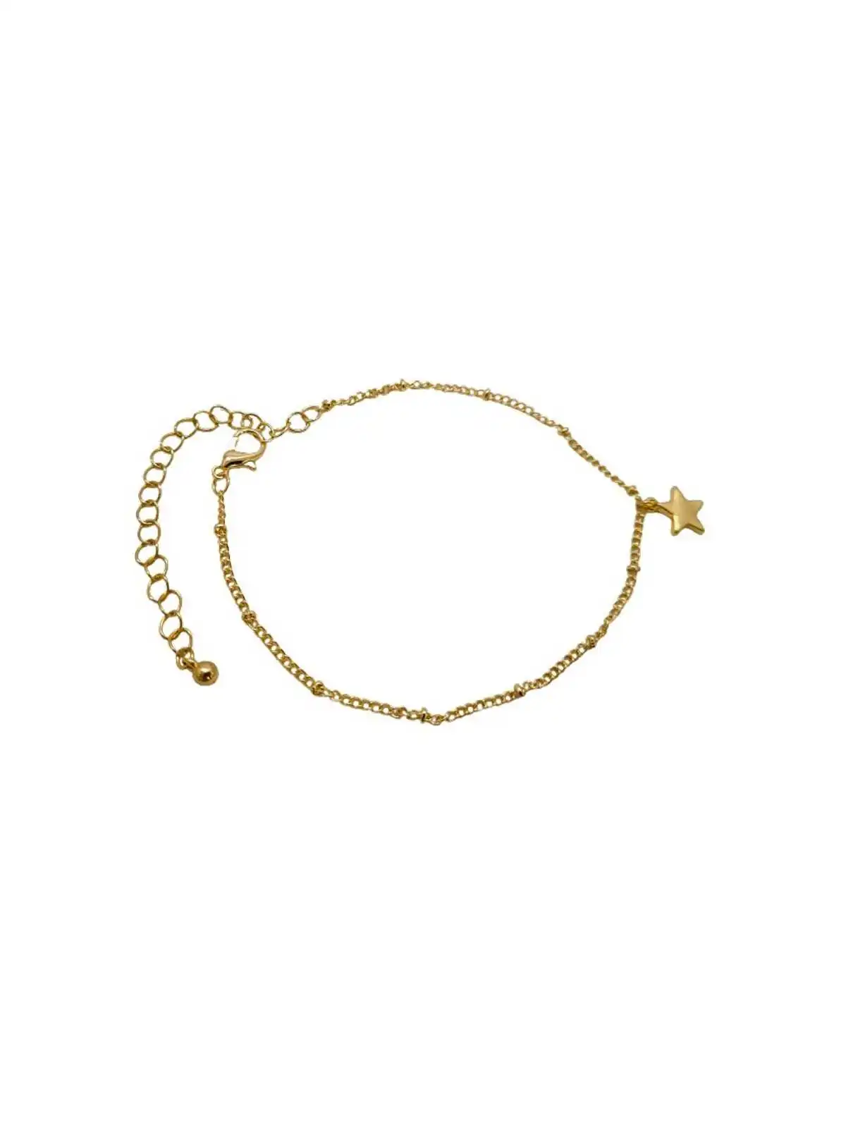 pulsera cadena dorada con estrella