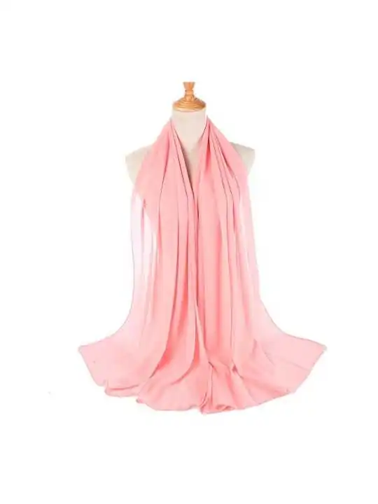 pañuelo largo estilo pashmina rosa