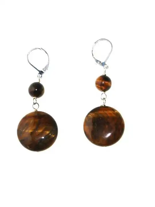 Pendientes disco ojo de tibre