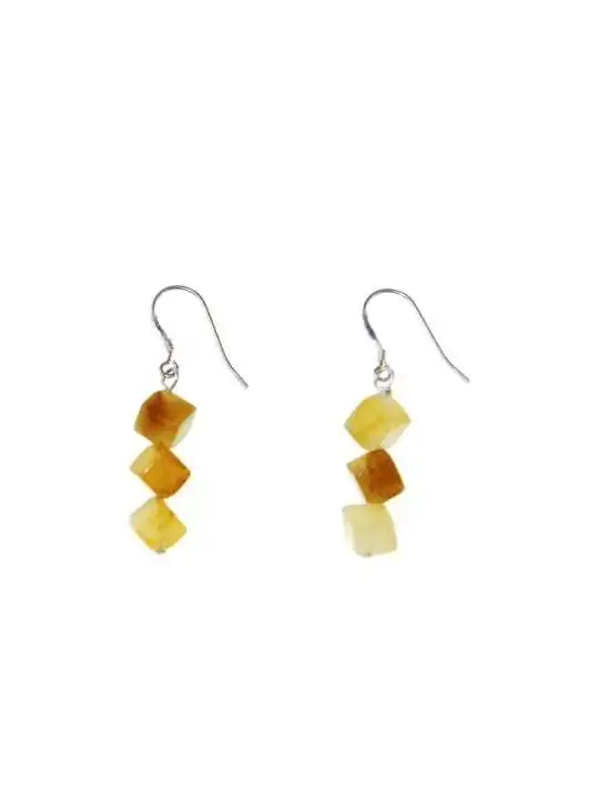 Pendientes de jade tres colores