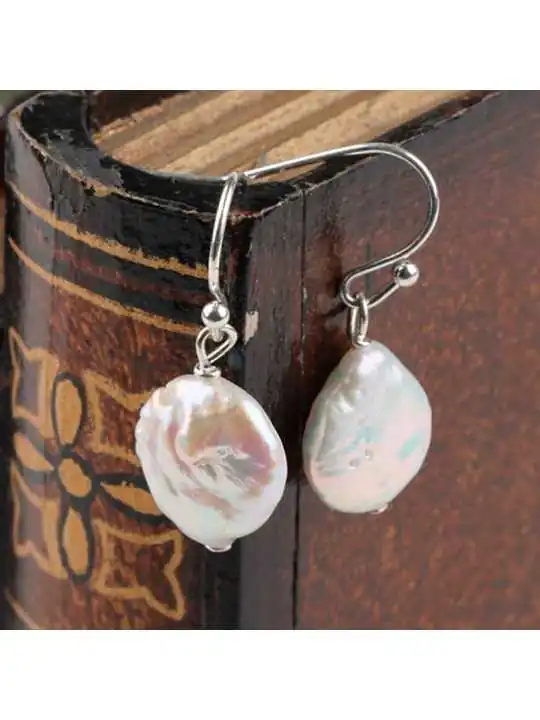 Pendientes perla de agua dulce