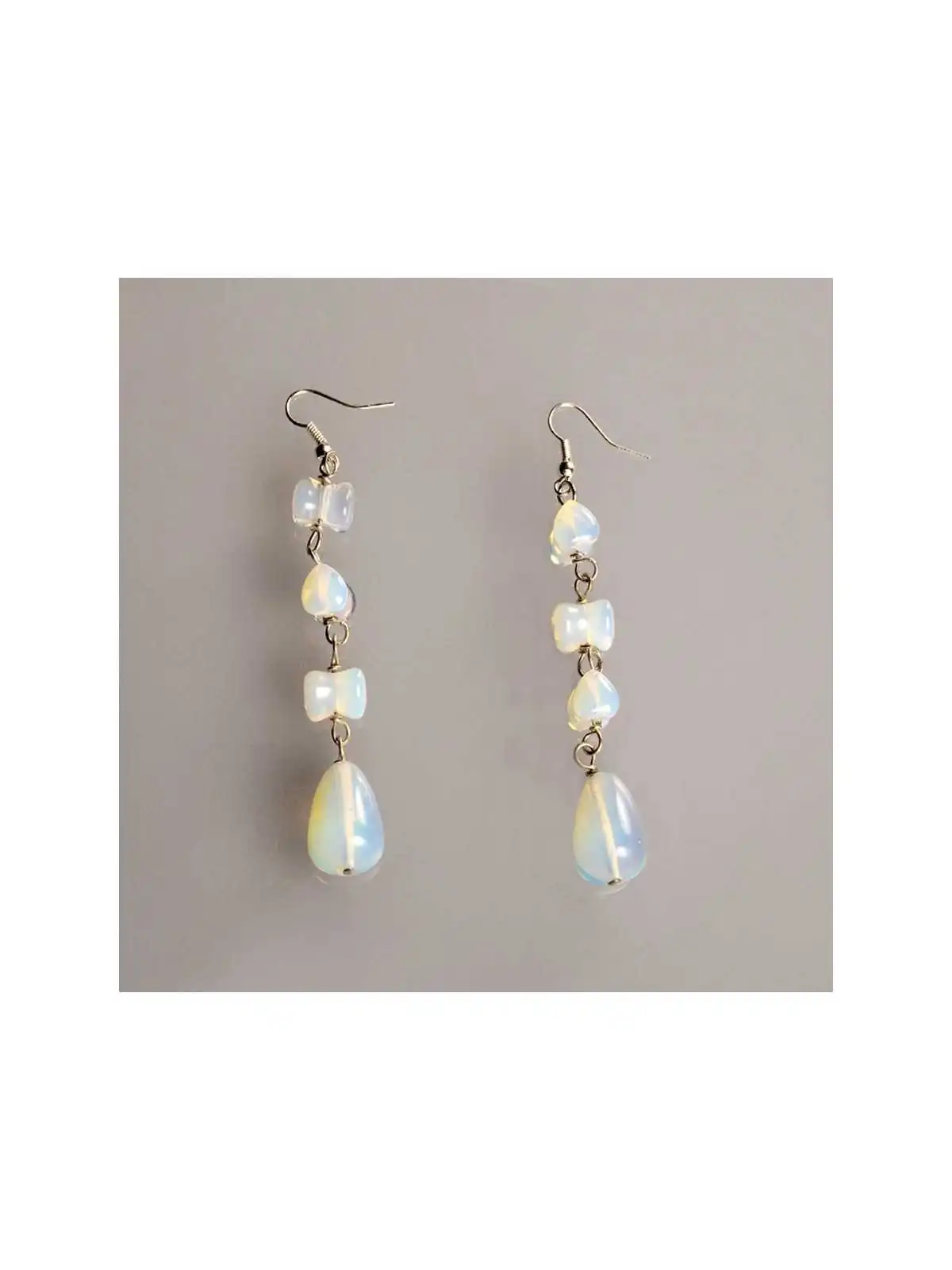 Pendientes opalo translucido
