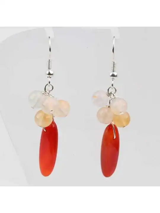 Pendientes coral rojo
