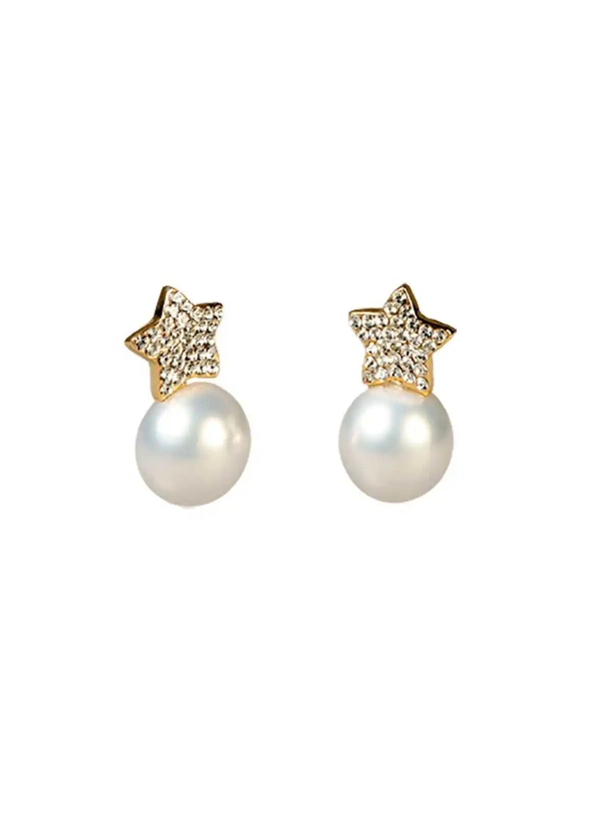Pendientes de perla con circonitas