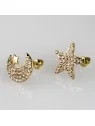 Pendientes de circonitas luna y estrellas