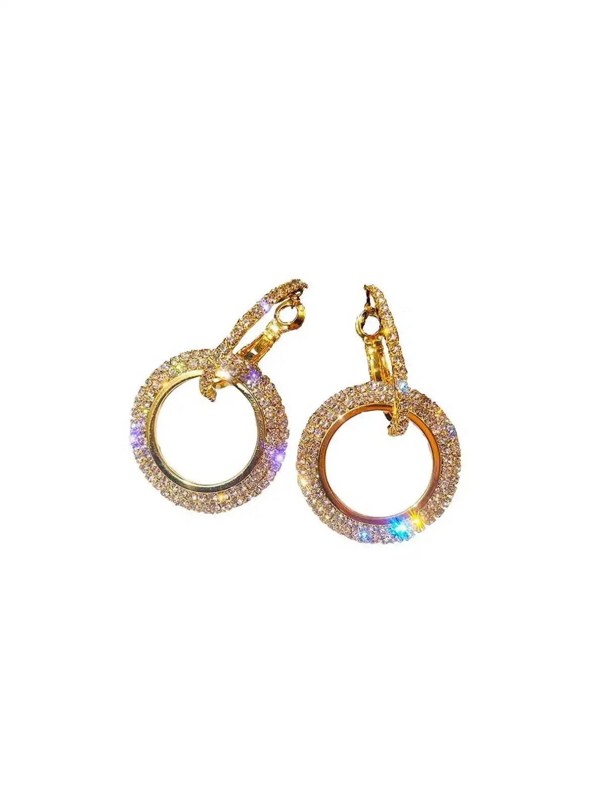 Pendientes dorados de Circonitas