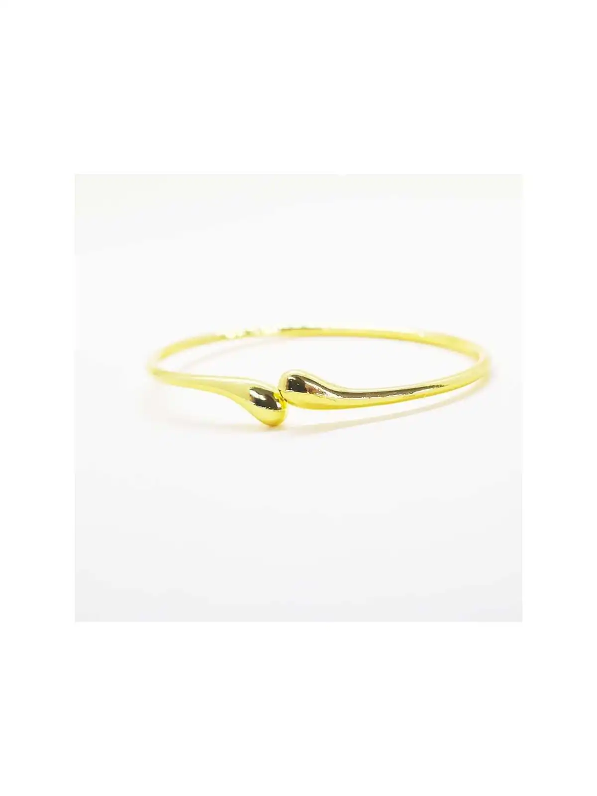 brazalete abierto gota de agua dorado