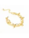 doble pulsera dorada de eslabones