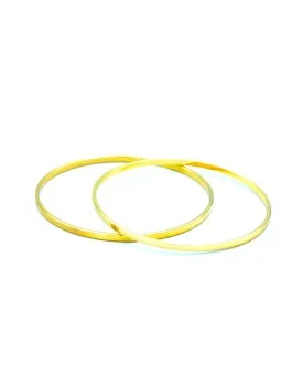 Pulseras finas de metal dorado