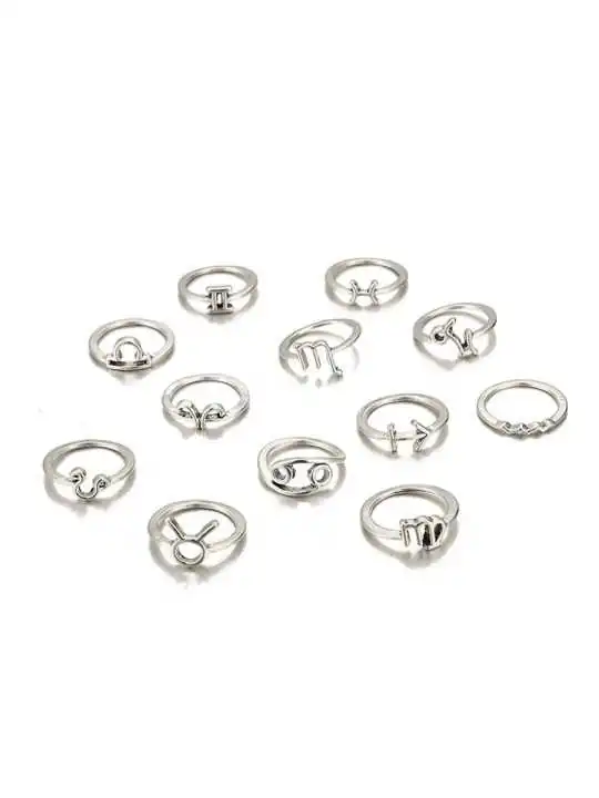 anillos plateados del horoscopo