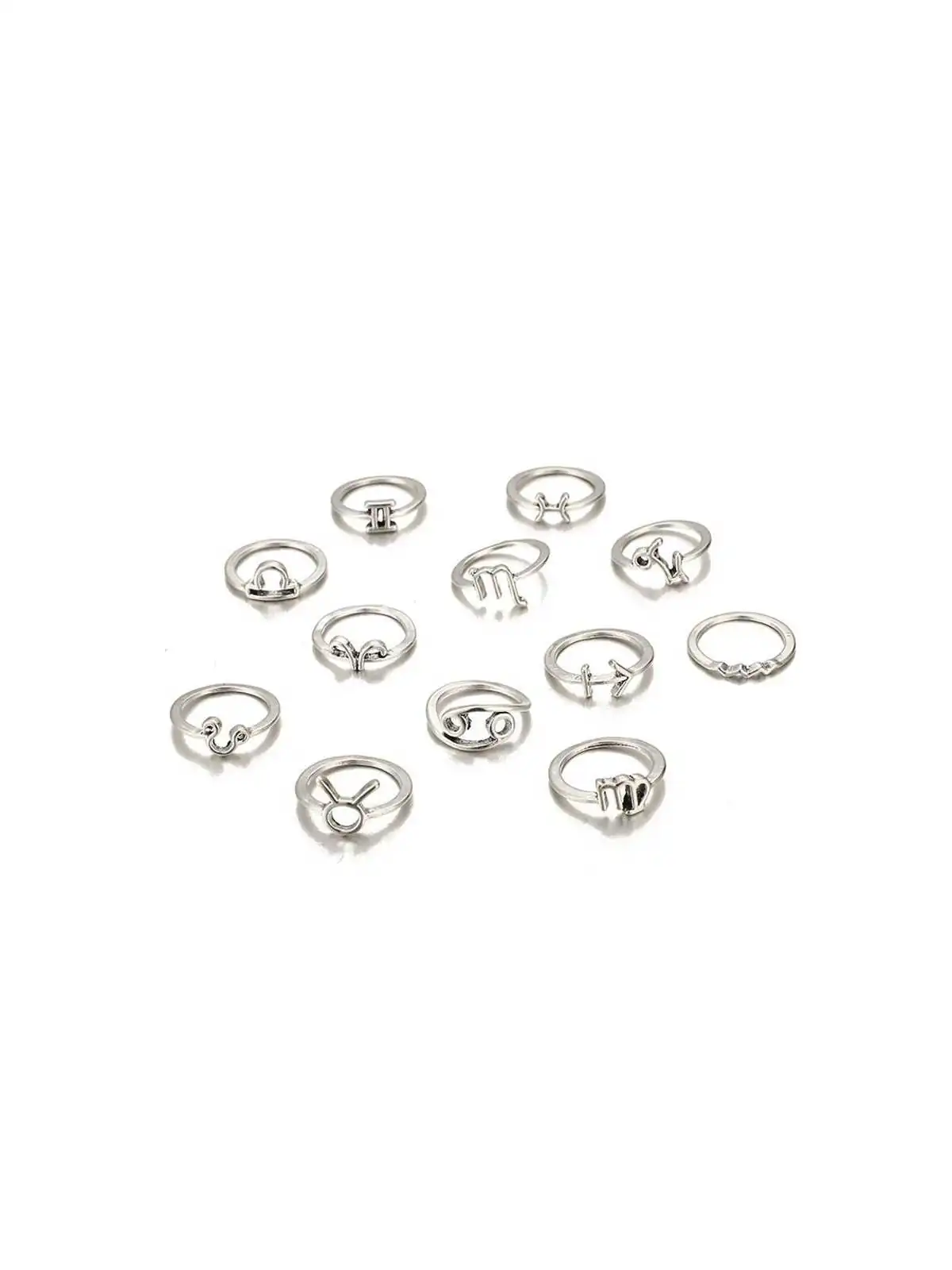 anillos plateados del horoscopo
