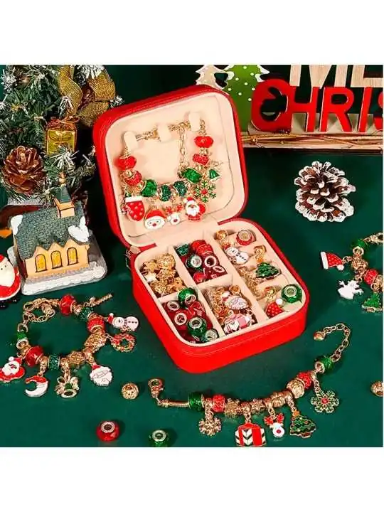 kit caja roja bisuteria de la navidad
