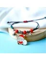 pulsera de cuero de la navidad con papa noel