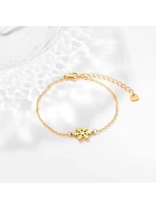 pulsera cadena de la navidad con estrella dorada