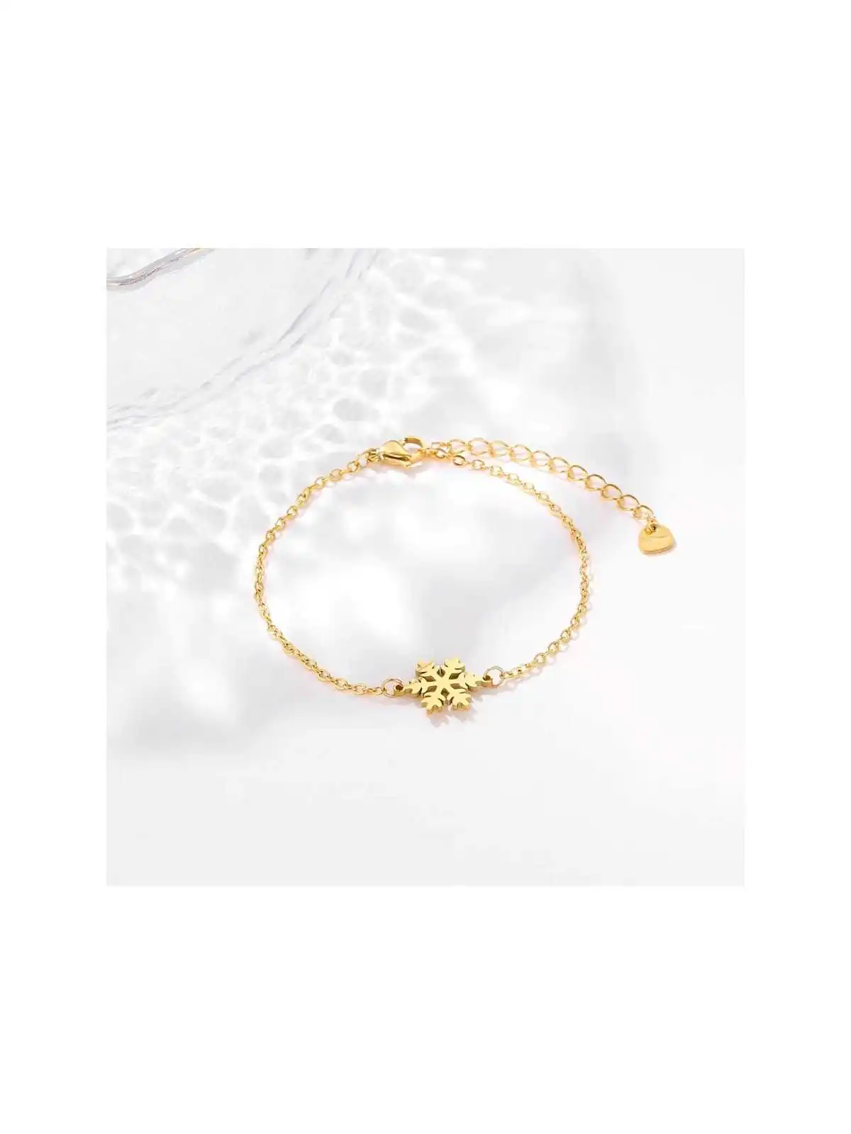 pulsera cadena de la navidad con estrella dorada