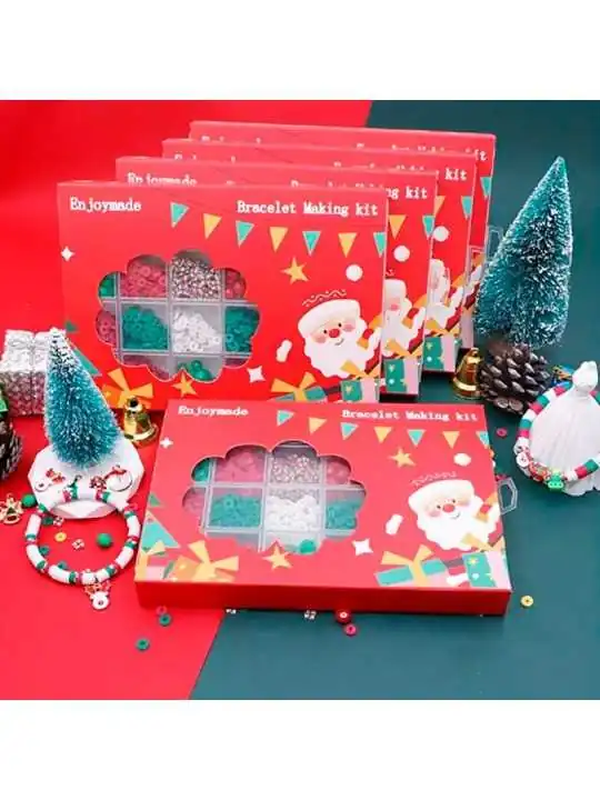 kit caja de bisuteria de la navidad con abalorios