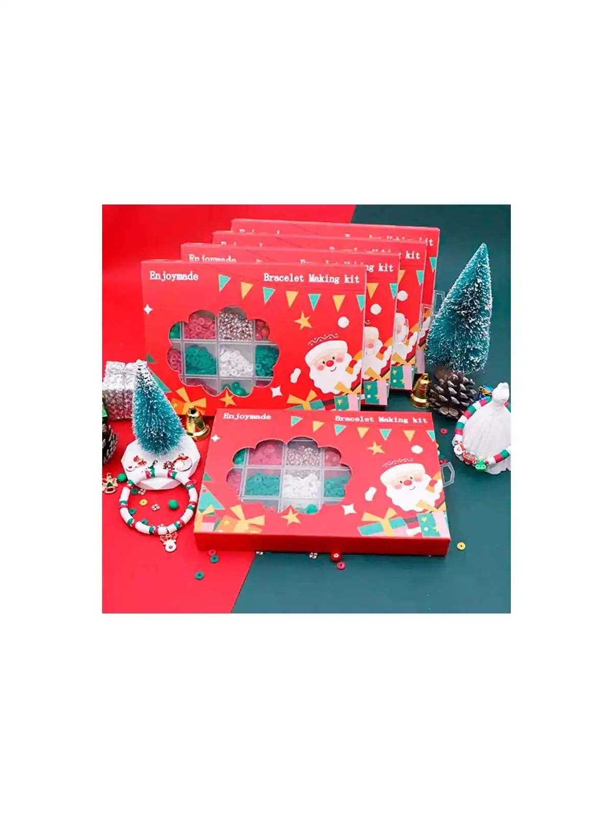 kit caja de bisuteria de la navidad con abalorios