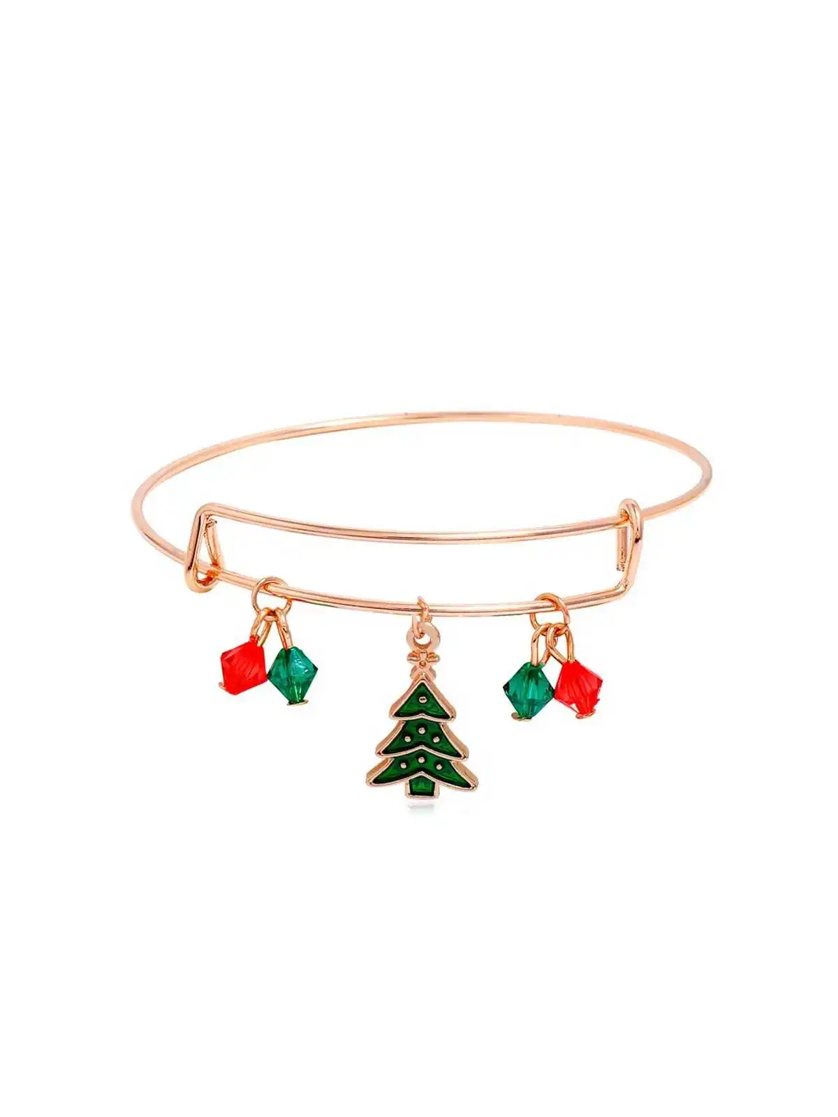 pulsera imperdible de la navidad con abeto