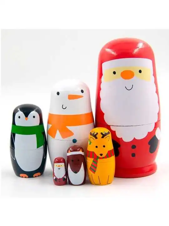 muñecas rusas papa noel regalo de navidad