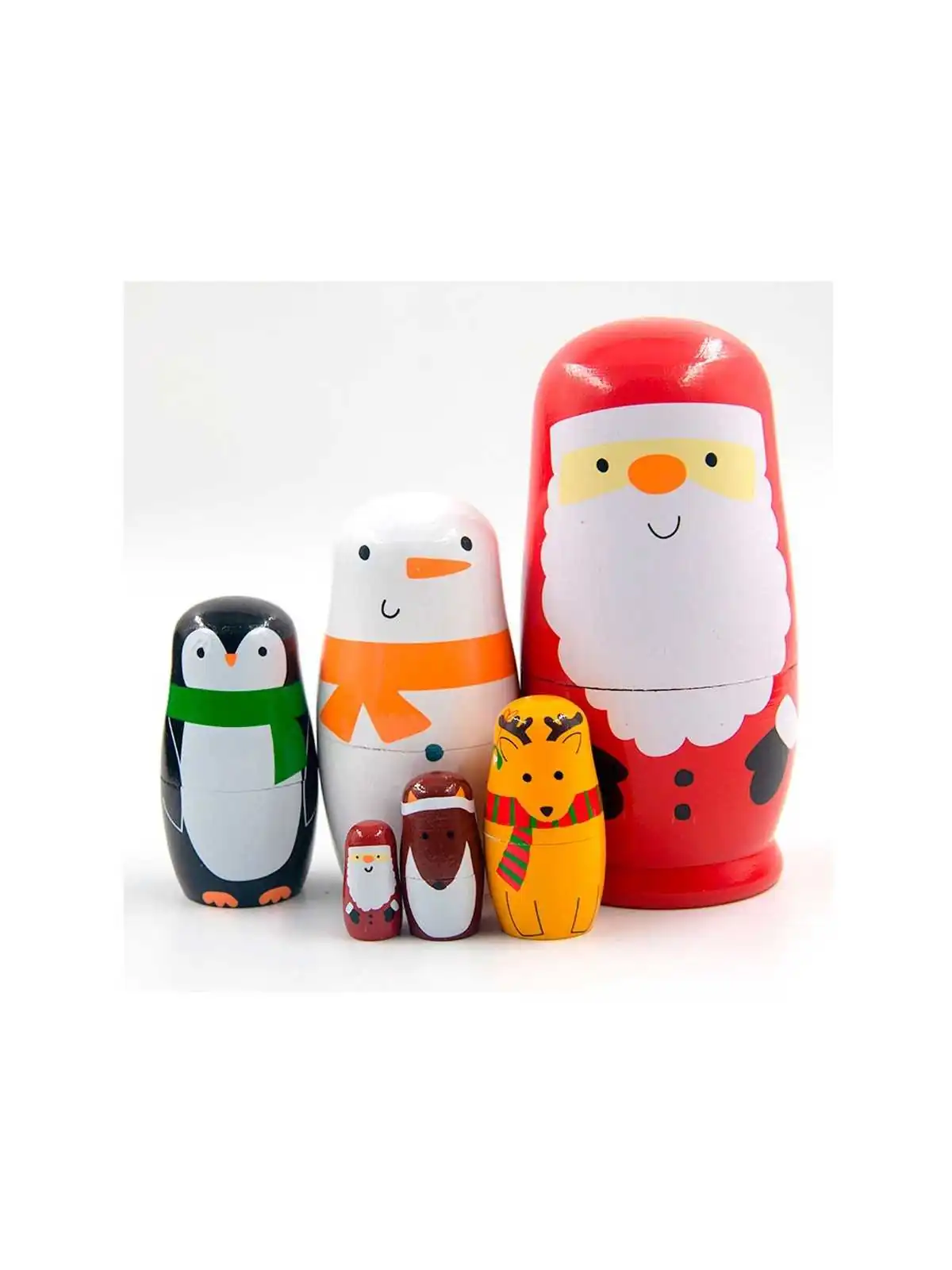 muñecas rusas papa noel regalo de navidad