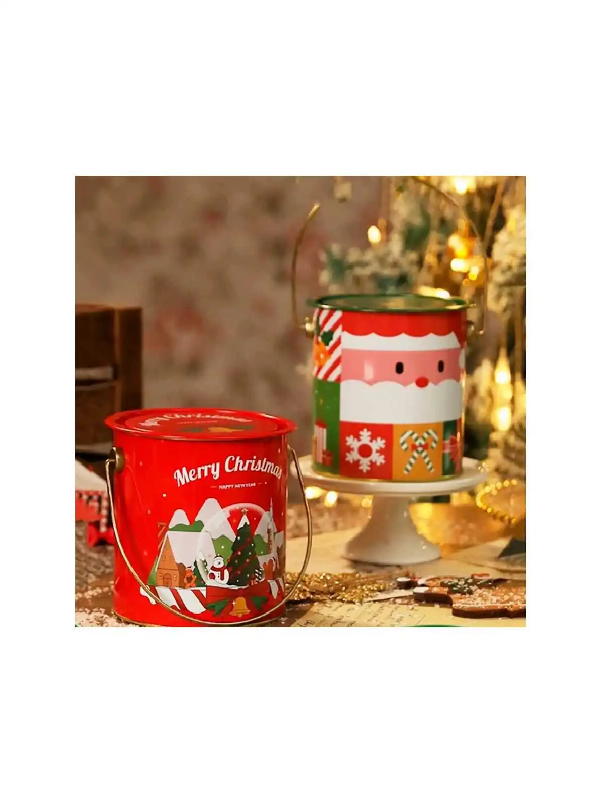 tarro de galletas de la navidad