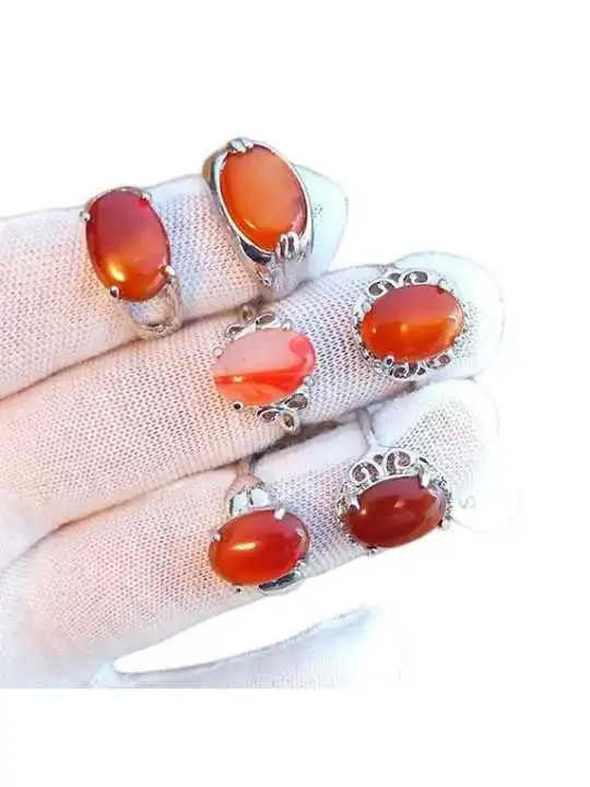 anillos de agata fuego 
