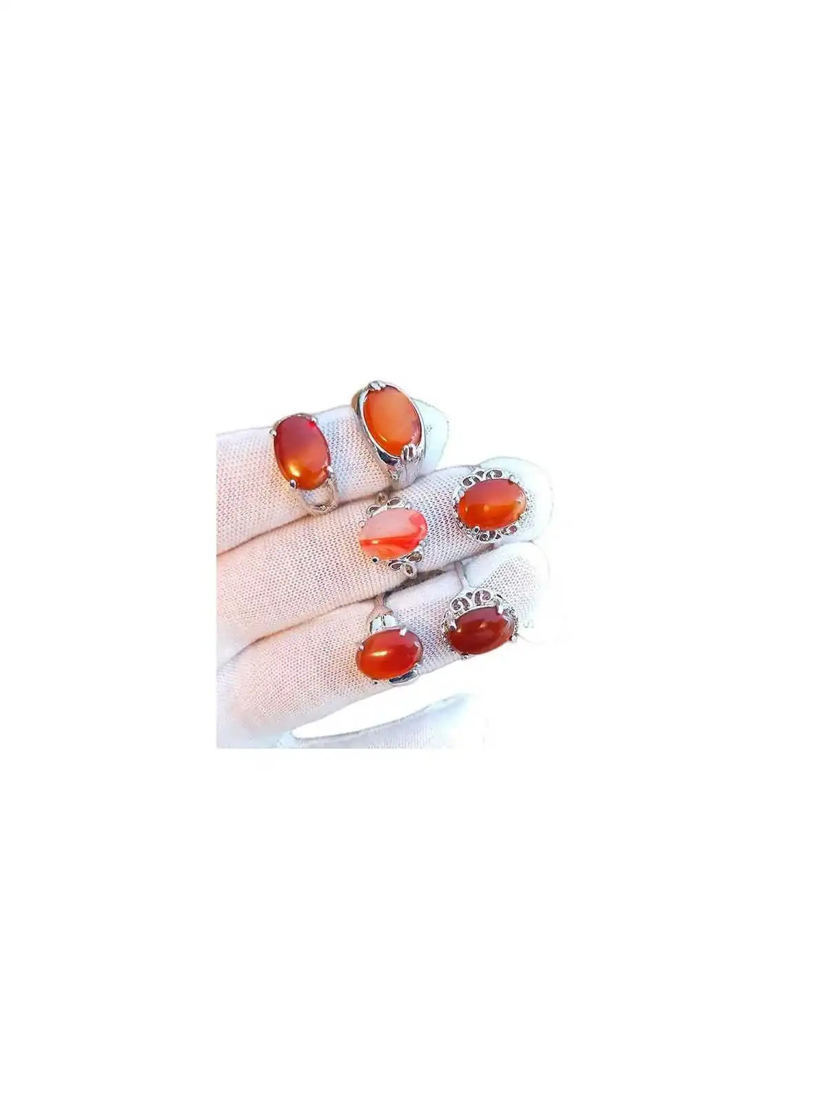 anillos de agata fuego 