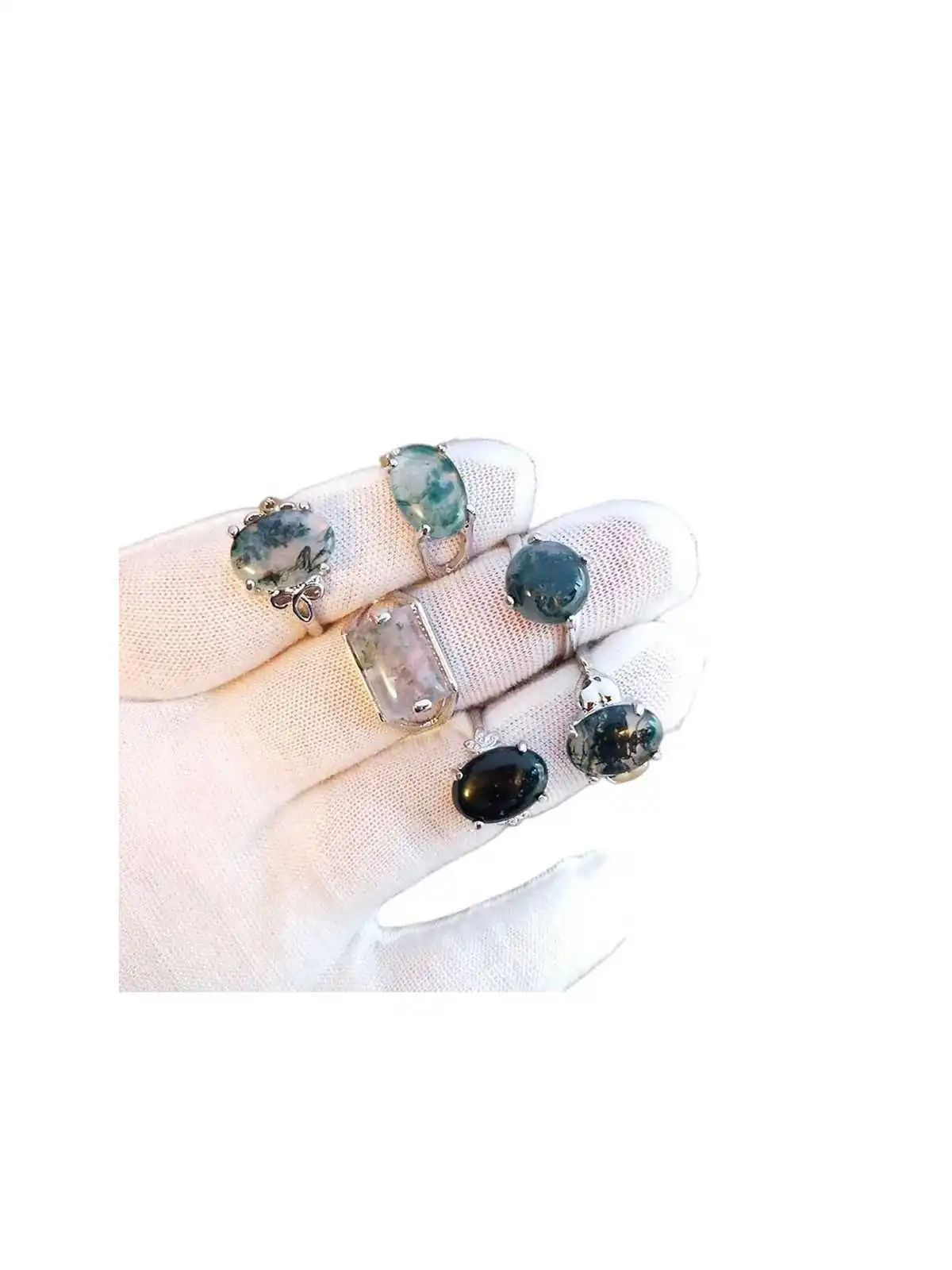 anillos de piedras semipreciosas jade verde