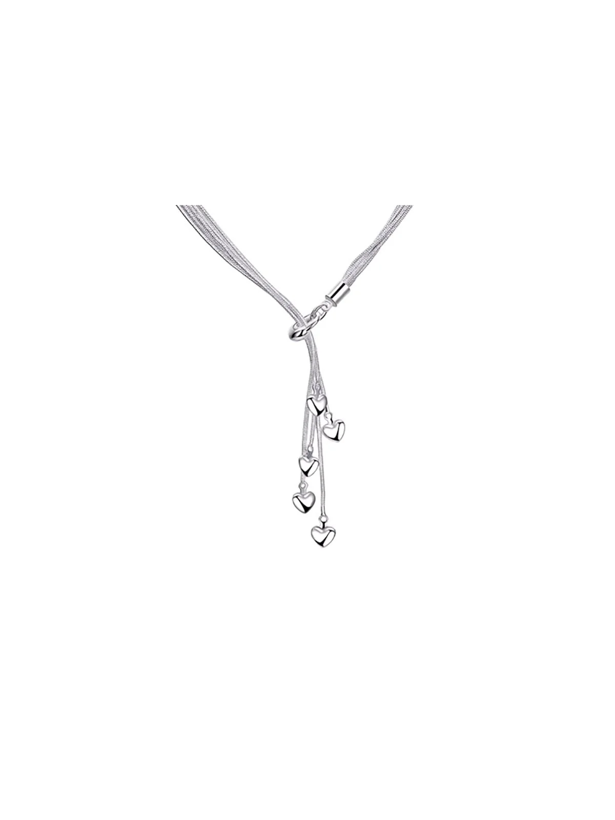 Detalle collar cinco corazones