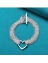 brazalete multicadena plateado 