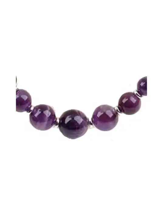 Collar con cristales amatistas