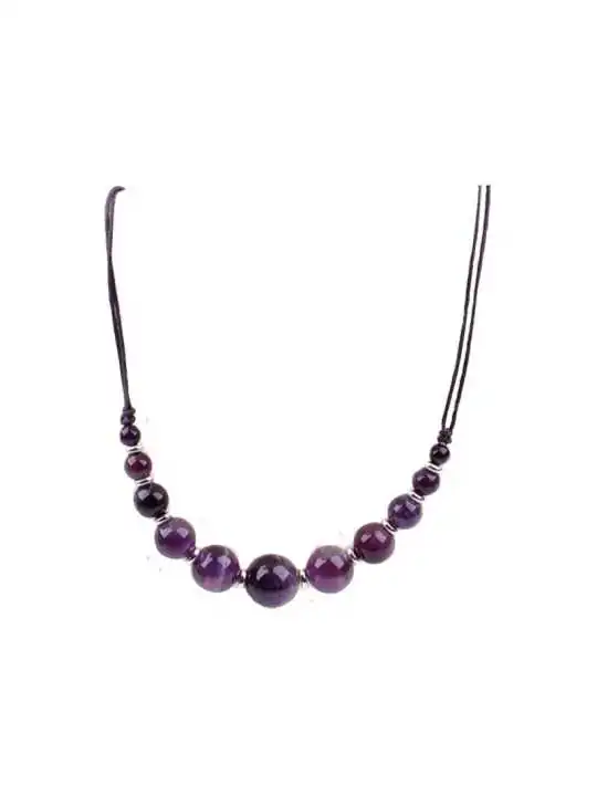 Collar y cristales amatistas