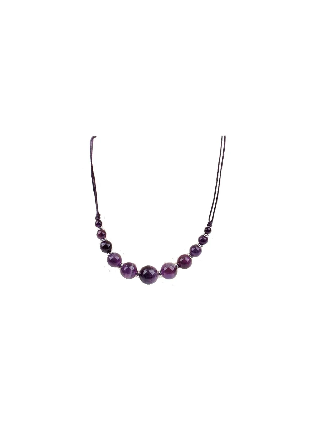 Collar y cristales amatistas