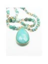 collar piedra del amazonas con colgante 