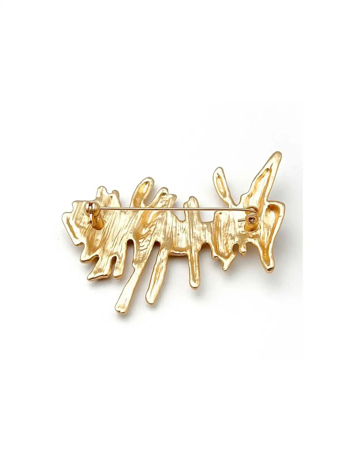 Broche tiras doradas trasero