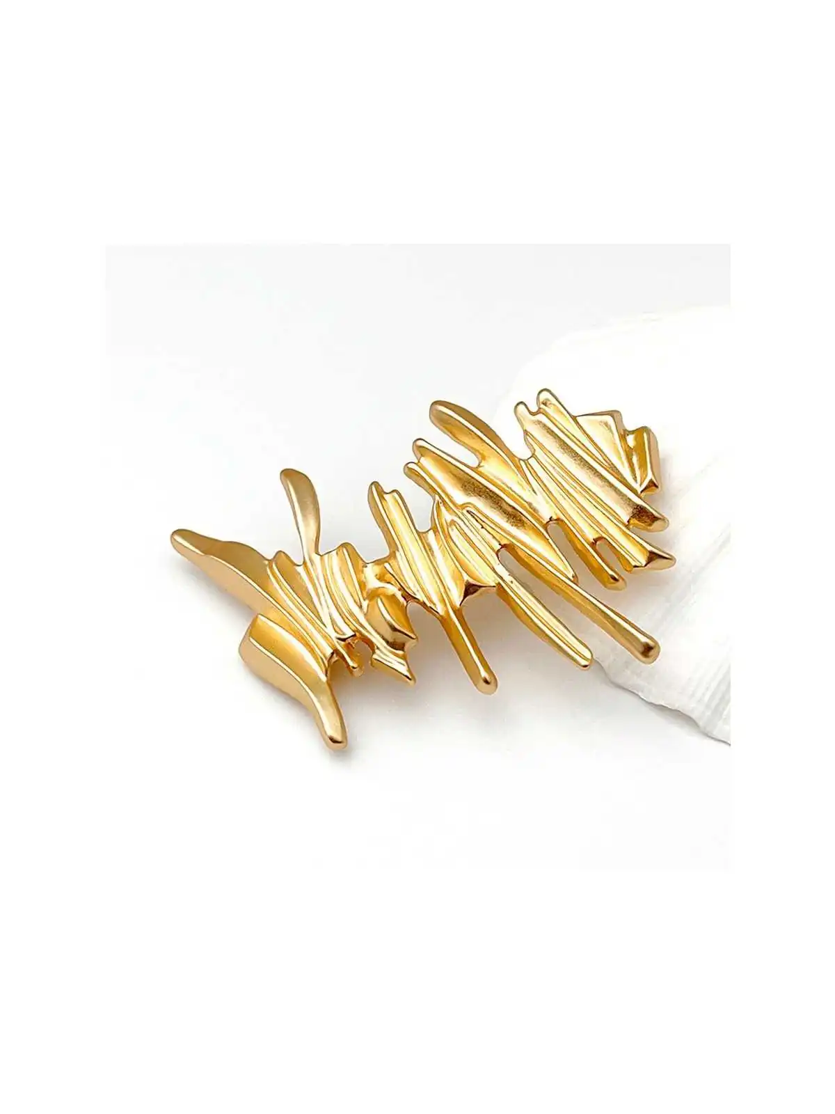 Broche tiras doradas
