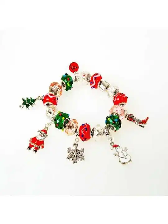 Pulsera de charms colores de la navidad