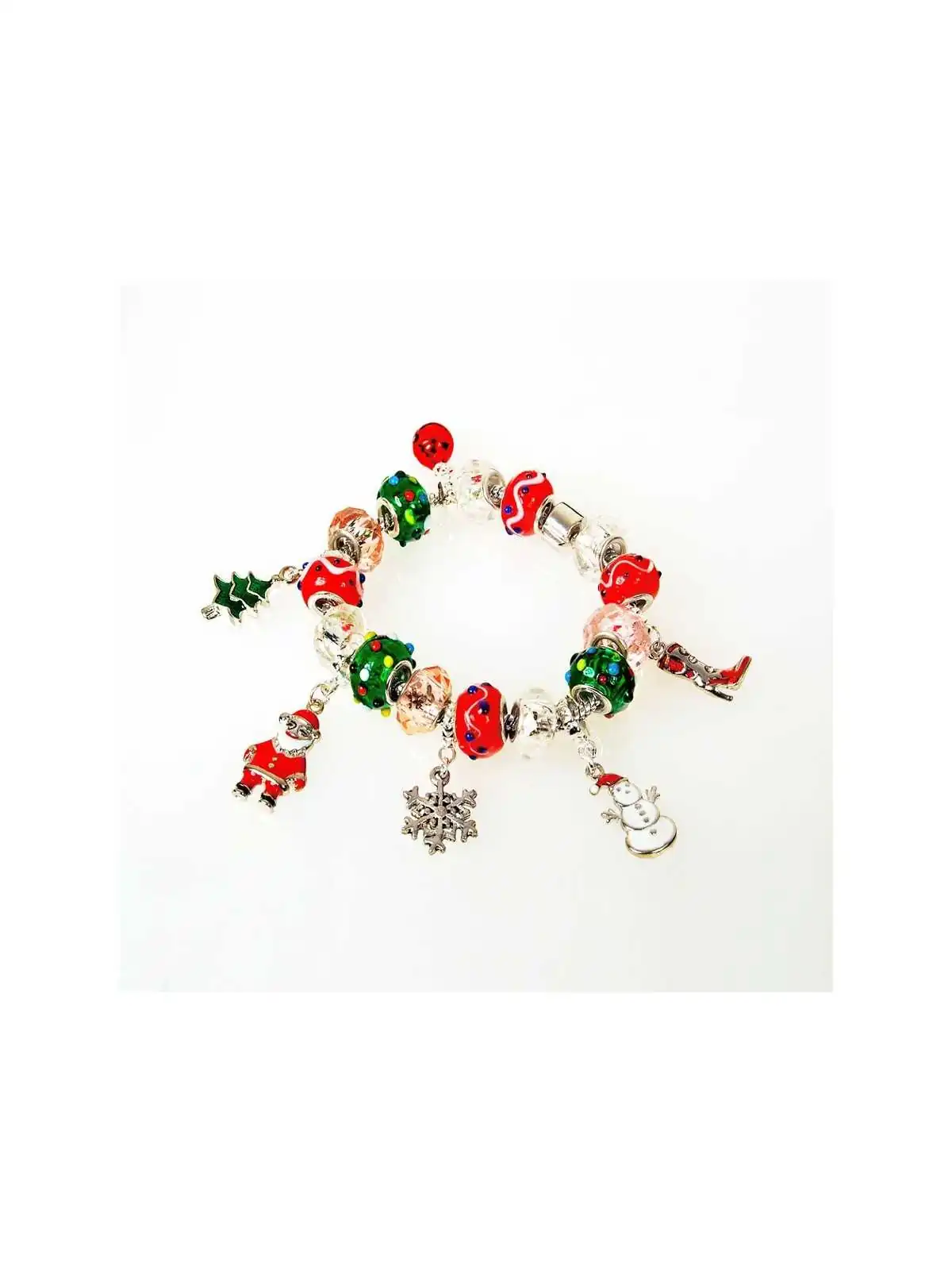 Pulsera de charms colores de la navidad