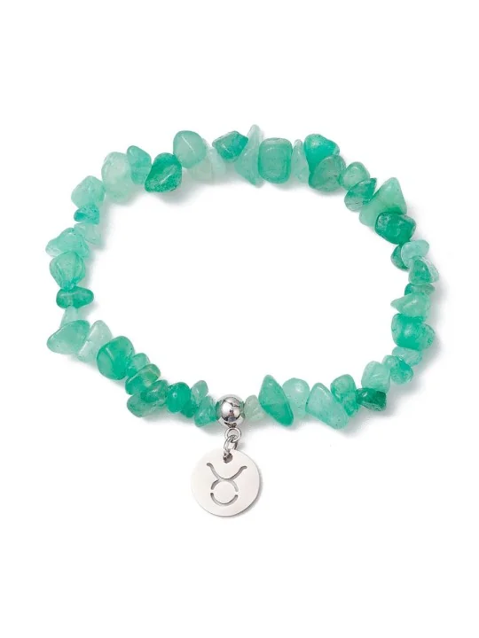 Brazalete Chips Aventurina Verde de Tauro