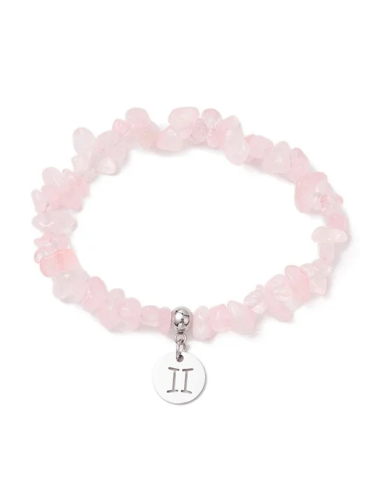 Brazalete Chips Cuarzo Rosa de Géminis
