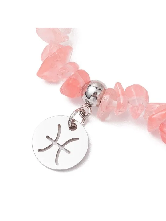 Brazalete Cuarzo Fresa de Piscis