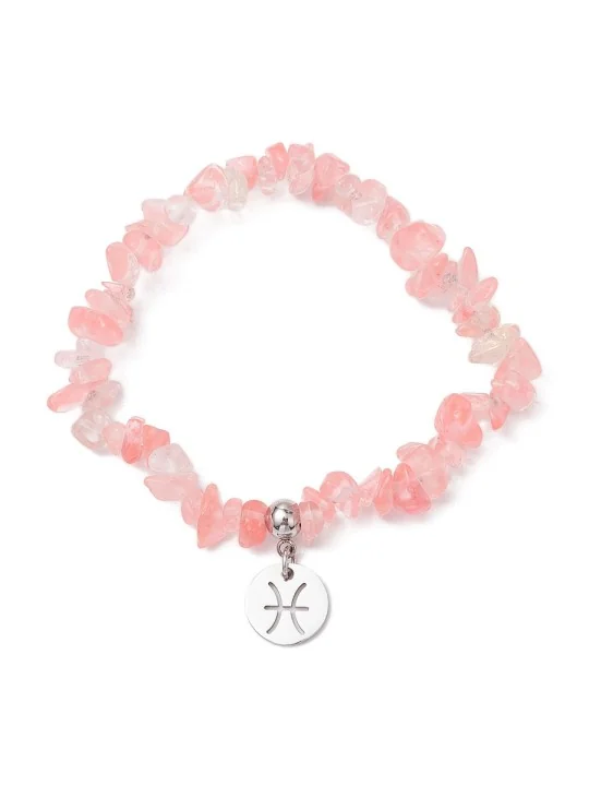 Brazalete Cuarzo Fresa de Piscis