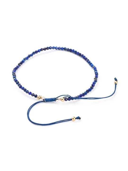 Pulsera anudada minimalista de cuentas semipreciosas