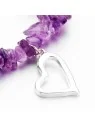 Brazalete Chips Semipreciosas con Corazón