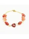Brazalete de Cornalinas con Corazón Rojo